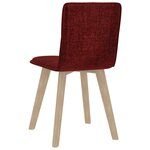 vidaXL Chaises à manger lot de 4 rouge bordeaux tissu