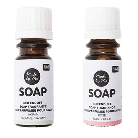 2 huiles parfumées 10 ml pour savon - jasmin  rose