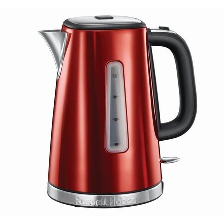 RUSSELL HOBBS 23210-70 Bouilloire Electrique 1.7L Luna, Ébullition Rapide, Niveau Eau Visible, Ouverture Facile - Rouge