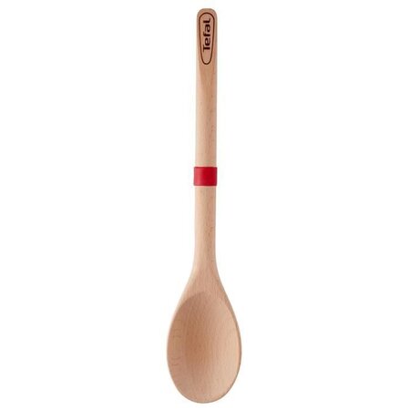 Tefal cuillère ingenio - bois hêtre et silicone platinium - 32 cm