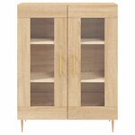 vidaXL Buffet haut Chêne sonoma 69 5x34x180 cm Bois d'ingénierie