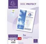 Sachet De 10 Étuis De Protection Simples Pvc Lisse 20/100e - A4 Maxi - X 5 - Exacompta