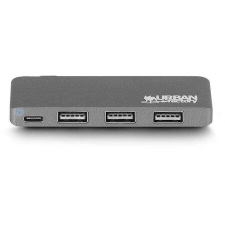 Urban factory tch02uf hub & concentrateur usb 3.2 gen 1 (3.1 gen 1) type-c gris