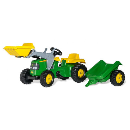 Tracteur a pedales + remorque rollyKid John Deere