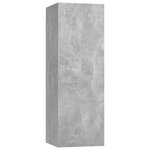vidaXL Ensemble de meubles TV 4 Pièces Gris béton Aggloméré