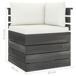 vidaXL Salon palette de jardin 6 Pièces avec coussins Bois de pin massif