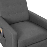 vidaXL Fauteuil de massage Gris clair Tissu