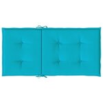 vidaXL Coussins de chaise à dossier bas 2 Pièces turquoise tissu