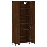 vidaXL Buffet haut Chêne marron 69 5x34x180 cm Bois d'ingénierie