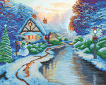 Kit tableau diamant LED 40x50cm Cottage
