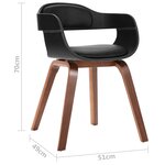 vidaXL Chaise de salle à manger Bois courbé et similicuir