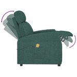 vidaXL Fauteuil de massage Vert foncé Tissu