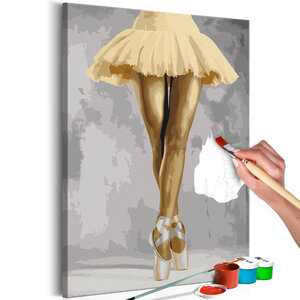 Tableau à peindre par soi-même - yellow ballerina l x h en cm 40x60