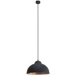 Eglo lampe suspendue truro 2 noir et cuivre 49247
