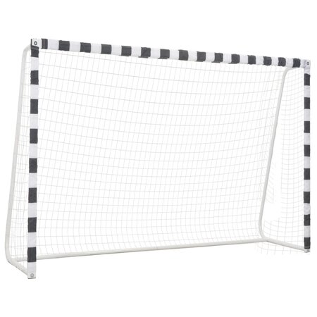 vidaXL But de football 300x200x90 cm Métal Noir et blanc