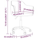 vidaXL Chaises pivotantes à manger lot de 2 Marron Velours