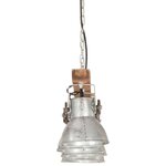 vidaXL Plafonnier industriel Argenté E27 Bois de manguier