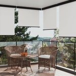 vidaXL Auvent latéral de balcon 140x250 cm Crème
