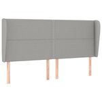 vidaXL Lit à sommier tapissier avec matelas Gris clair 200x200cm Tissu