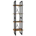 vidaXL Bibliothèque 4 niveaux Chêne fumé 40x30x140cm Bois d'ingénierie