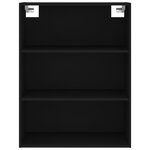 vidaXL Buffet haut Noir 69 5x34x180 cm Bois d'ingénierie