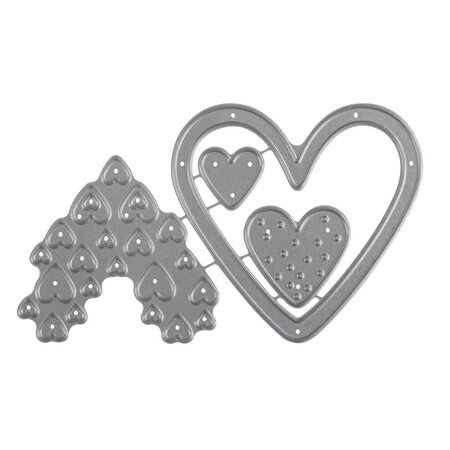 Pochoirs à découper Kit: Coeurs  0 4 - 6 3cm x 0 4 - 6cm  4 pces