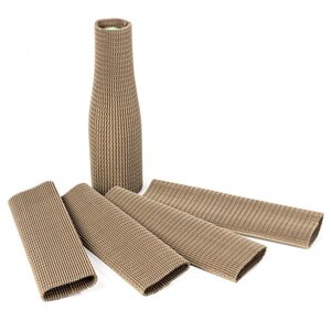 Lot de 5 manchons bouteille en carton bi-ondulé extensible