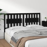 vidaXL Tête de lit Noir 165 5x4x100 cm Bois massif de pin
