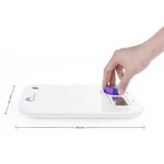 LITTLE BALANCE Balance de cuisine 8347 Kinetic Flower - Sans pile - Rechargeable par son bouton - 5 kg / 1 g - Prune