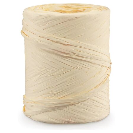 Bolduc effet raphia ivoire 15 mm x 200 m