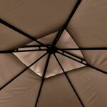 vidaXL Belvédère et double toits étentus 3x3x2 75 m Taupe 180g/m²