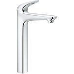 GROHE Mitigeur lavabo monocommande Eurostyle 23570003 - Bec fixe - Limiteur de température - Economie d'eau - Chrome - Taille XL