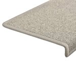vidaXL Tapis d'escalier 15 Pièces 65x21x4 cm Gris clair