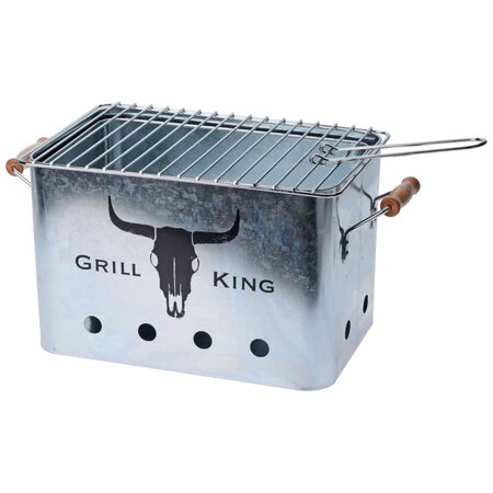 ProGarden Barbecue avec poignées en bois Zinc