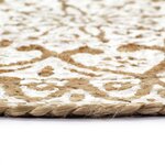 vidaXL Napperons 4 Pièces Blanc 38 cm Rond Jute