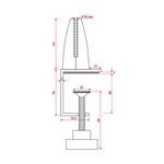 Pinces / étaux pour fixation latérale ou frontale de panneau plexiglass sur table comptoir bureau - Lot de 2