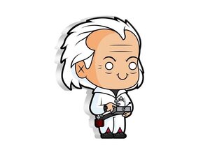 Pièce de monnaie 2 Dollars Niue 2020 1 once argent BE – Chibi Docteur Emmett Brown