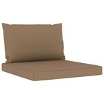 vidaXL Salon de jardin 6 Pièces avec coussins taupe