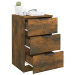 vidaXL Table de chevet Chêne fumé 40x36x65 cm