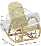Fauteuil rocking en manau et moelle de rotin naturelle tipi