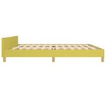 vidaXL Cadre de lit avec tête de lit Vert 200x200 cm Tissu