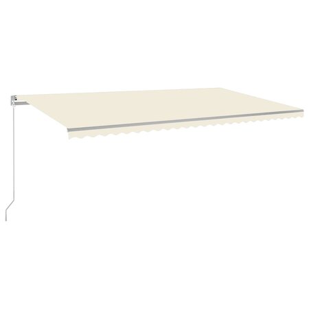 vidaXL Auvent manuel rétractable avec LED 600x350 cm Crème
