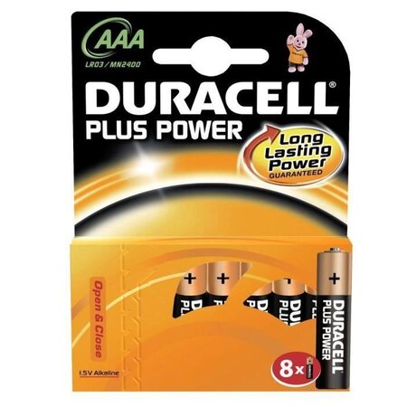 Duracell lot de 8 piles plus power aaa