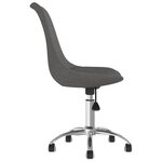 vidaXL Chaises pivotantes à manger lot de 2 Gris foncé Tissu