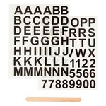 2 planches de transfert textile lettres et chiffres noirs 12 x 15 cm