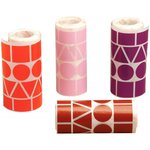 Gommettes rouleau 4 formes couleurs tendance x 5 428