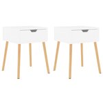 vidaXL Tables de chevet 2 Pièces Blanc 40x40x56 cm Aggloméré
