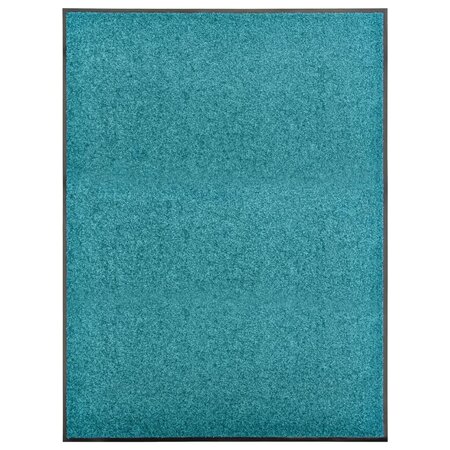 vidaXL Paillasson lavable Cyan 90x120 cm