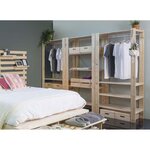 Boîte de rangement en pin massif avec couvercle taille 3