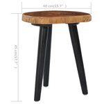 vidaXL Table basse 40x45 cm Teck solide